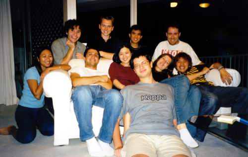 Group picture at Eva's place: Jodie, Ivo, Leif, Mark-Alan, James, Greek guy (sorry I forgot the name), Yoko, Ondra, Eva, Steven