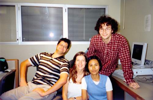 In PClab, my second home: Ondra, Eva, Imelda, Ivo