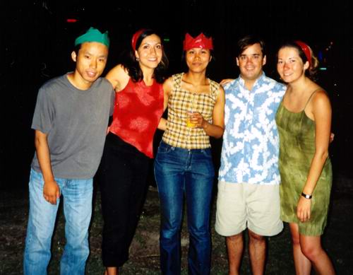 Viisti's party on Southbank: Takeshi, Viisti, Imelda, Carter, Ivana