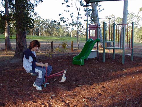 Waiting for the train can be boring, but fortunately we found a playground for Steven:-))))