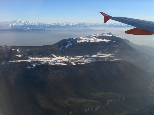 Haut Jura, v pozadi Mt. Blanc (navrat do Zenevy)