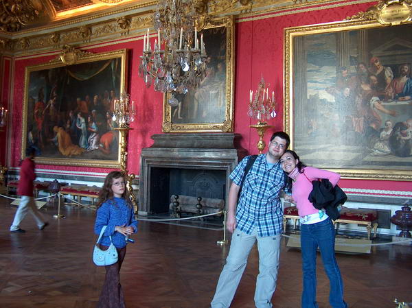 in one of the roman gods-theme room. french royals were catholic but also believed in roman legends.