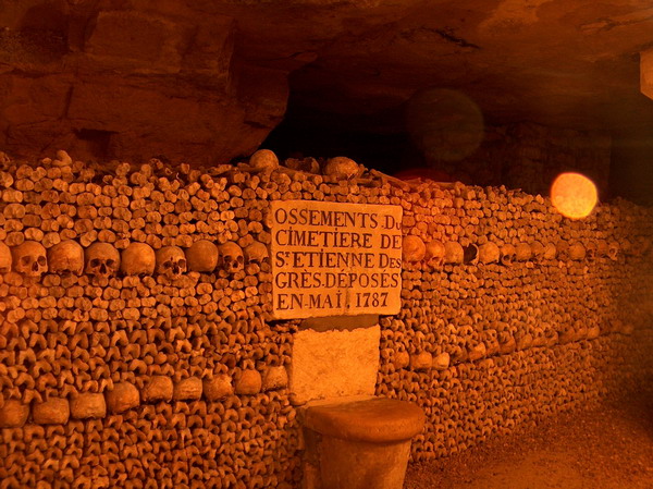 Catacombs with bones