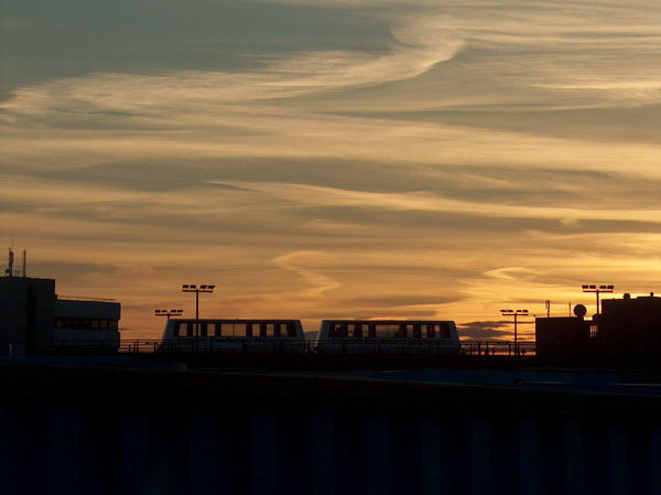 Vláček mezi terminály frankfurtského letiště