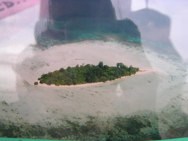 Letecký snímek jednoho z ostrůvků