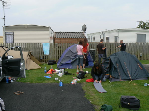 Balení v prvním kempu