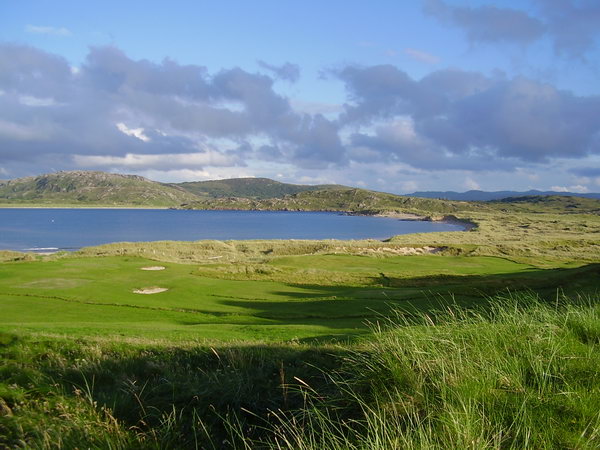 Kemp na golfovym hřišti- tohle byl výhled ze stanu