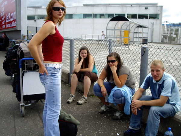 Belfast- letiště, odlet domu