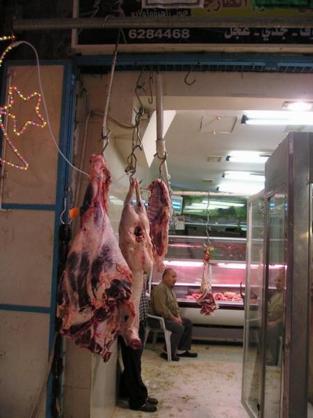 Tradiční blízkovýchodní řeznictví/Traditional Middle East butcher´s
