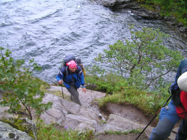 Cestou překováváme i mokré Via ferrata :-)