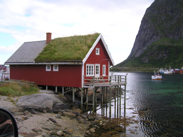 Typické lofotské stavení