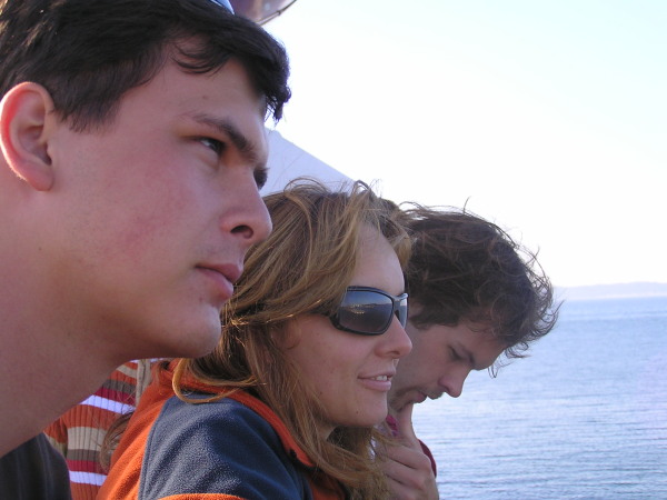 Tři čtvrtiny naší výpravy- Matěj, Anička a Vojta