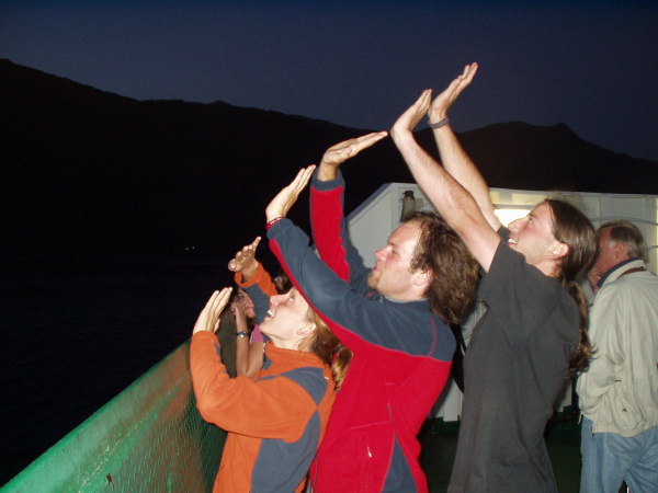 Proudnice vzduchu na přídí trajektu