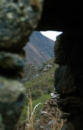 Foto skrz incké okno