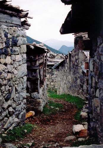 horská vesnice na Kačkaru