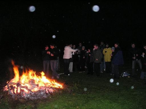 Slámového panáka už jsem nestačila vyfotit, tohle jsou jeho zbytky/Remnants of the straw Guy Fawles of our bonfire night
