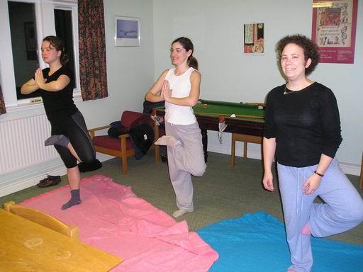 Holky cvičej jógu/My brave flatmates practicing Yoga
