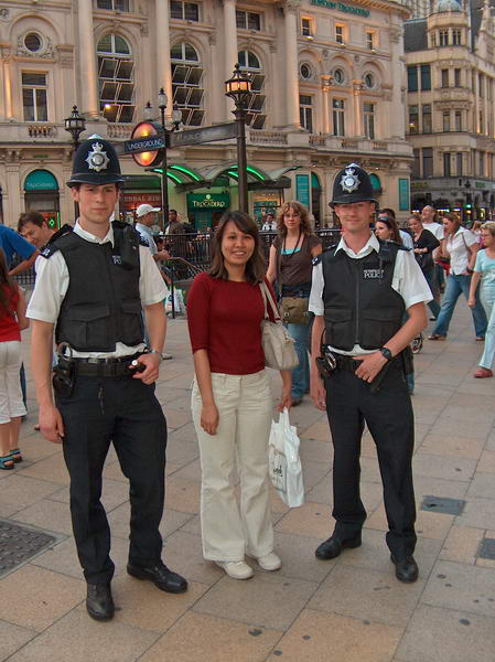 With cops on Coventry Street
