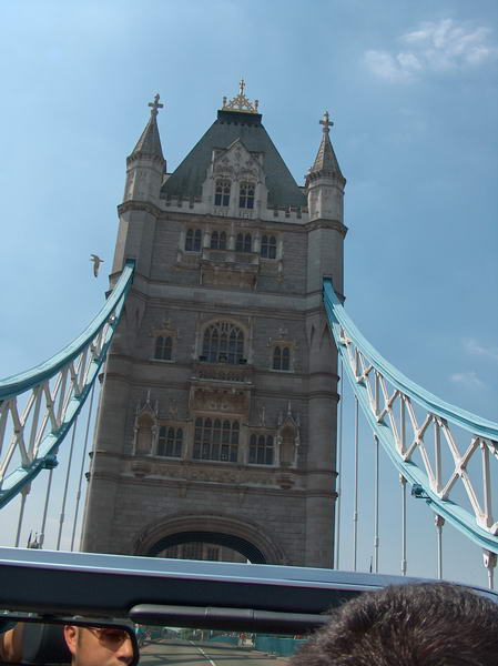 Passing through Tower bridge