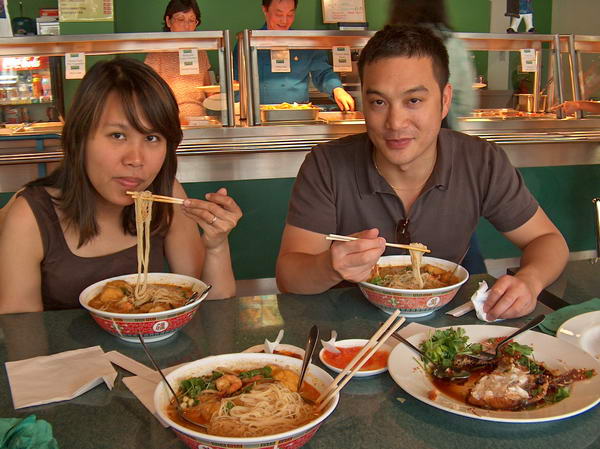 The visit is actually in Andy's father's restaurant...