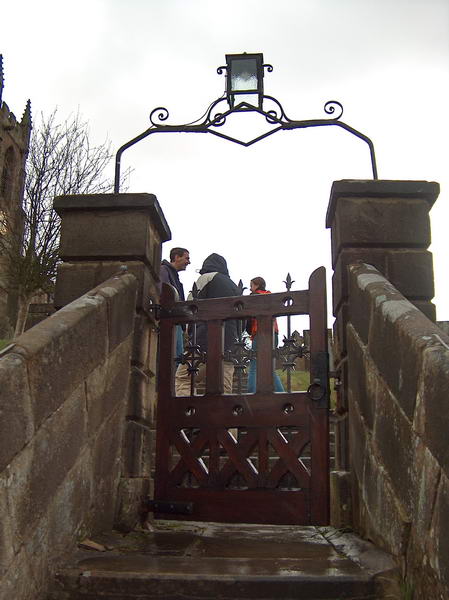Entrance to the church as well as adjoining cemetery - practical