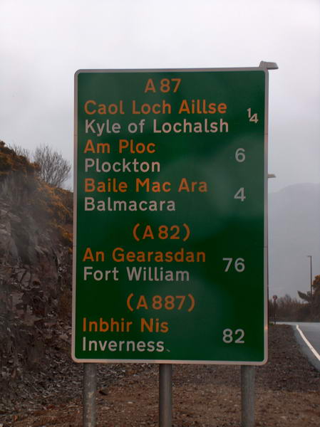 Perhaps we could pick up some Gaelic here...?