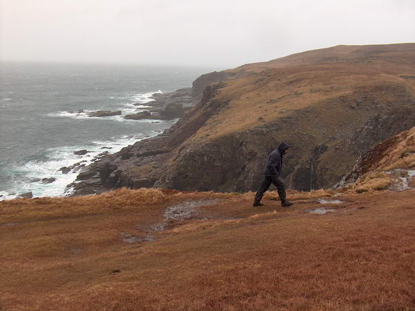 Jirovec and Ondra decided to walk about 3 km to the cliff called Old Man of Stoer