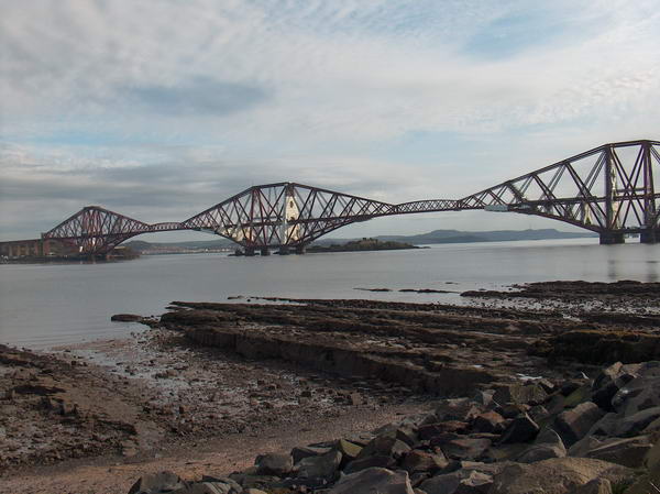 Crossing Forth Bridge - going to pick up J+J from their trek
