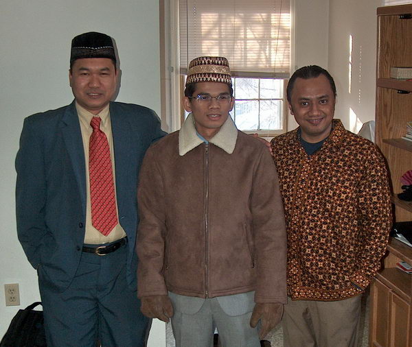 The groom must dress up warmly, so he doesn't freeze before reaching the Islamic Center