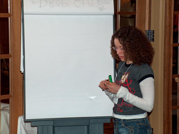 After 20 minutes: still a blank sheet...