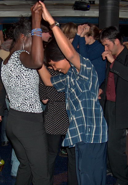 The man should lead, but exceptions can be made:-)