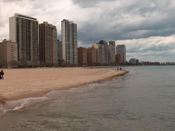 Beach north of the center