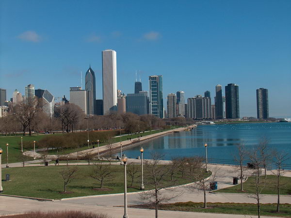 Chicago skyline from Shedd's Aquarium