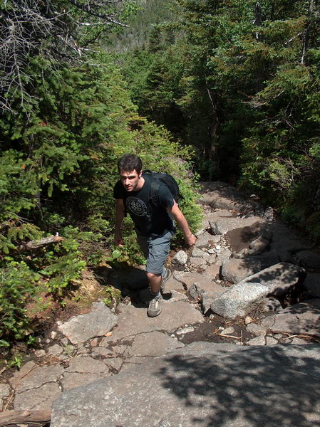 Sandy making his way up