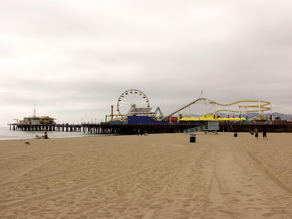 beach at Santa Monica with the pier
