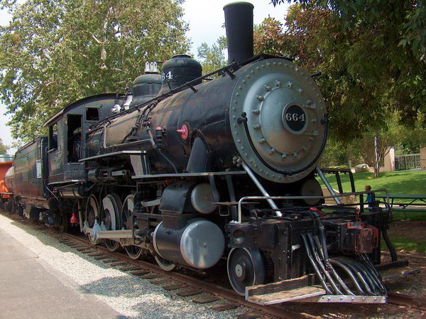 On the way we stopped in Travel Town in Griffith Park, which is basically a railway museum, something for Madal:-)