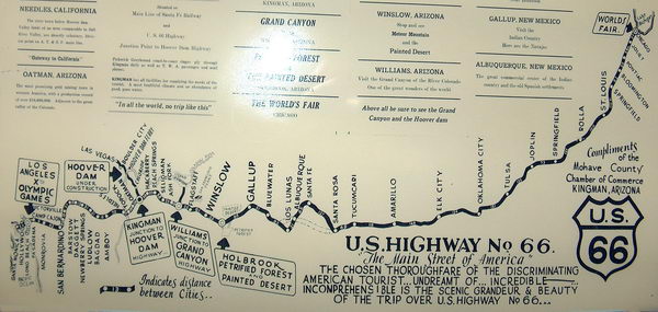 Route 66 goes all the way from LA to Chicago. We went only the tiny stretch between Amboy and Williams