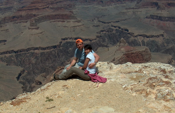 Sitting at the edge of the cliff