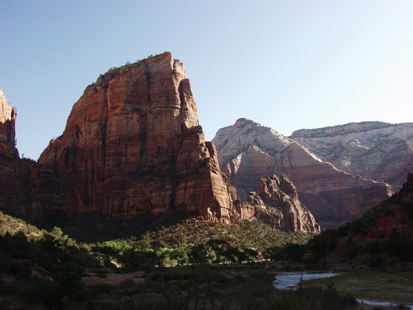 This is Angel's Landing. Climbing it is recommended so we woke up early and tried our luck...