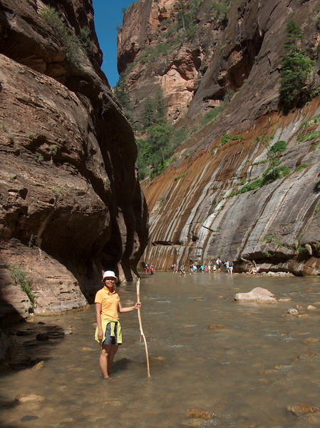 The trail through the Narrows is really cool