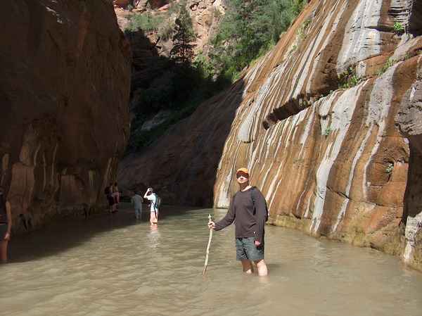 It leads through a river, so there's lot of wading