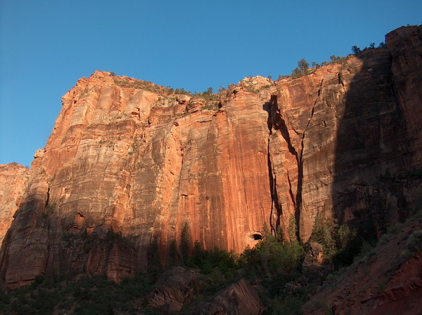 During sunset Zion is really pretty