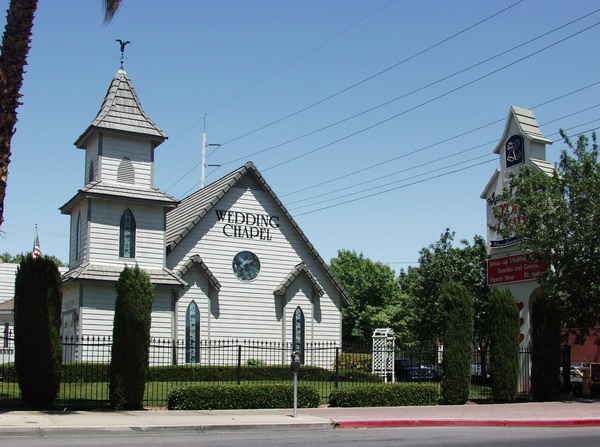 One of famous Nevada's Wedding Chapels. This one did not look like drive-thru though