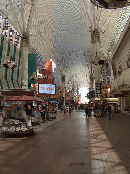 Vegas is all about displaying luxury and lavishness, but this really got me - whole street air-conditioned!