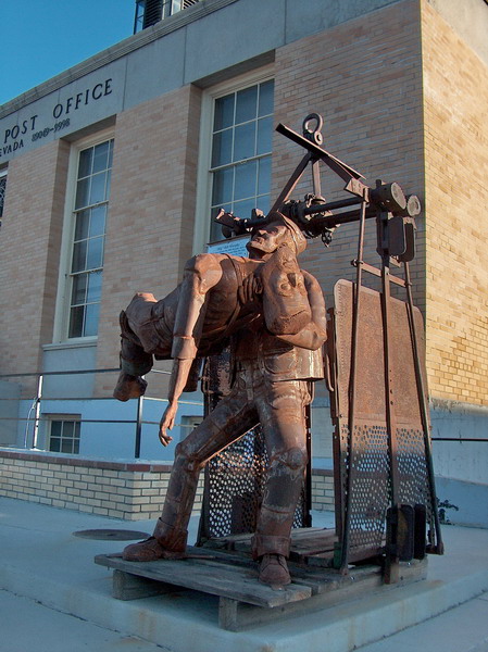 Miners statue. mind if I say - not dissimilar from our communist "art"